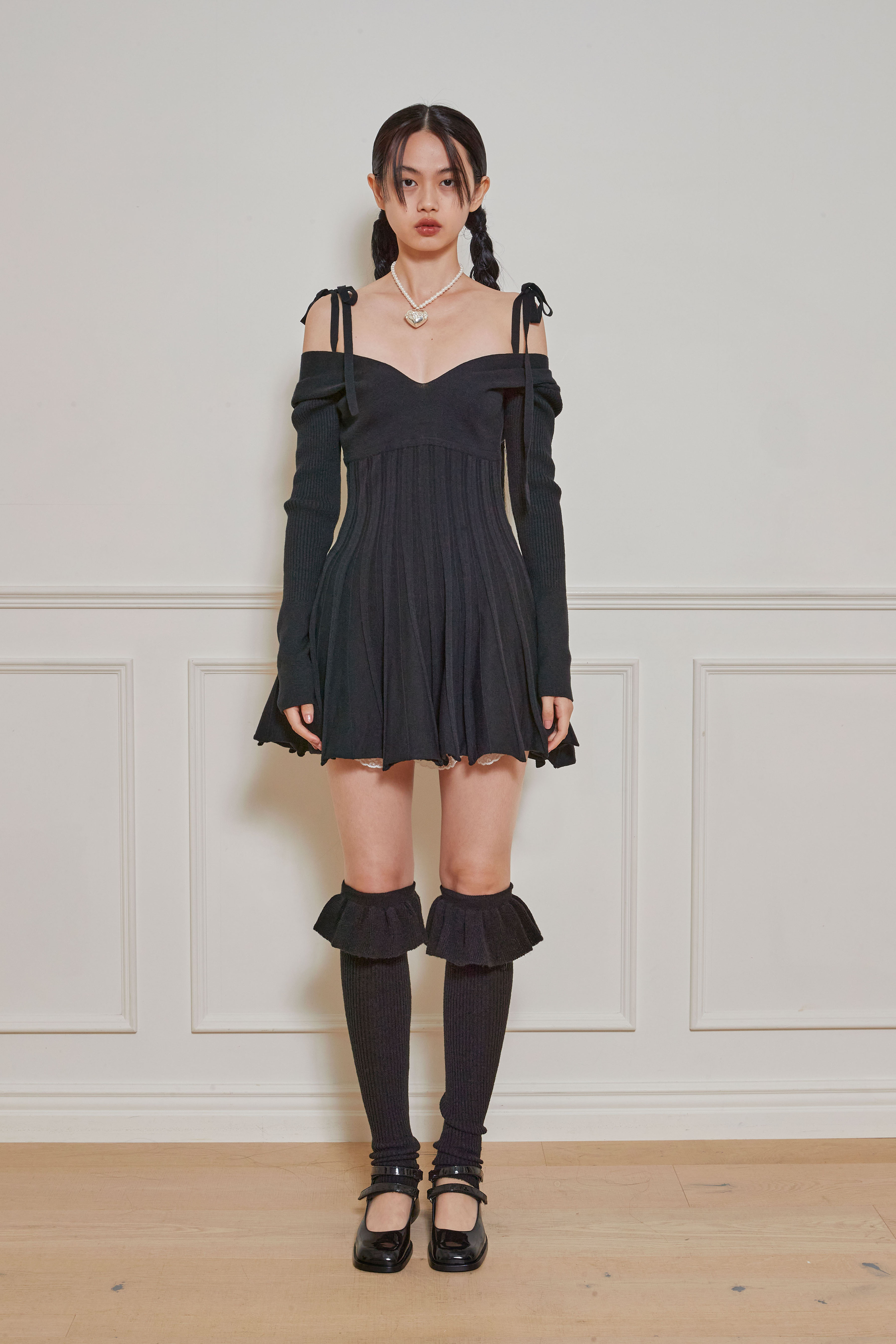 🎀Exclusive🎀 Usagi Knit Dress(Black)