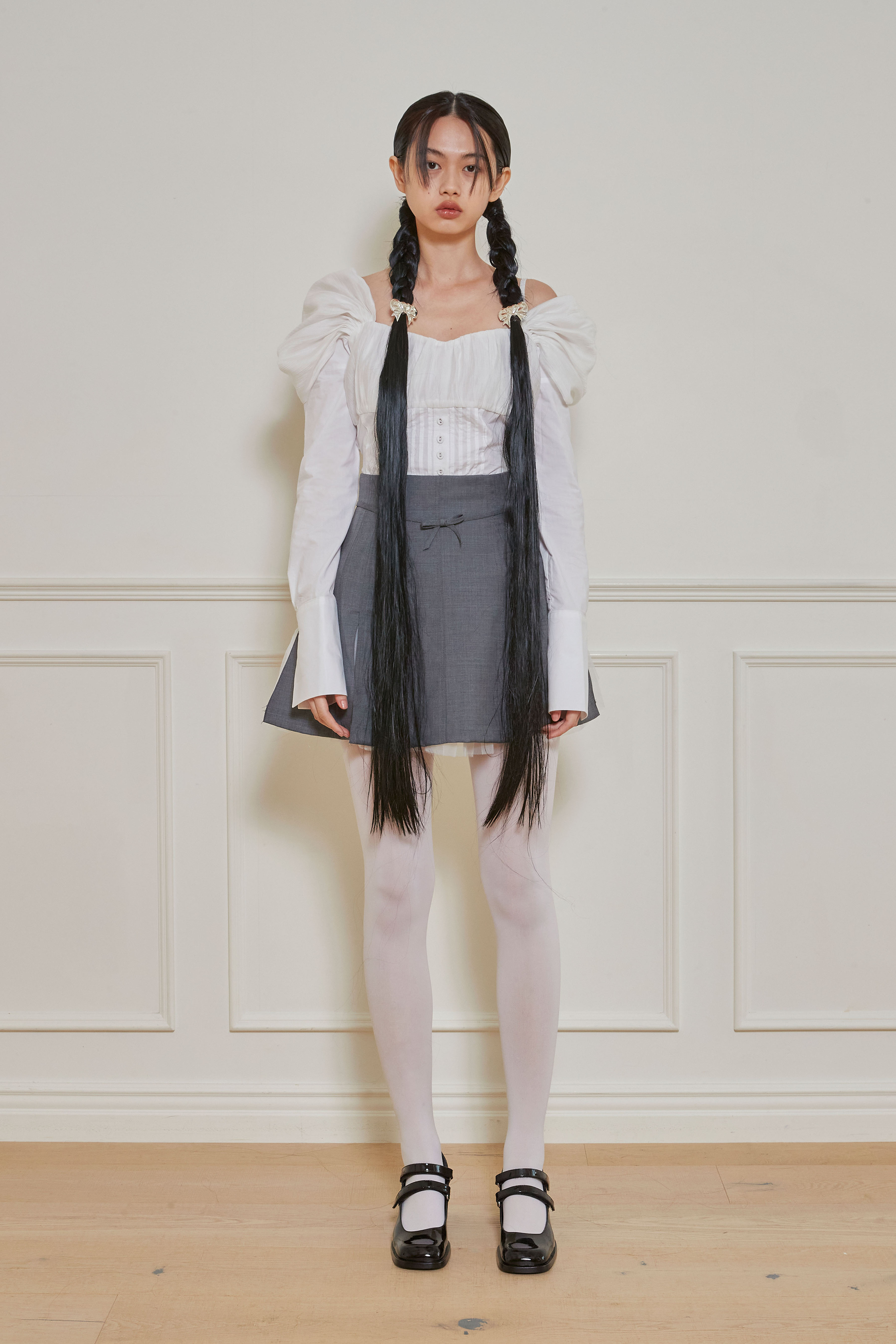 Corset Petticoat Skirt(Grey)